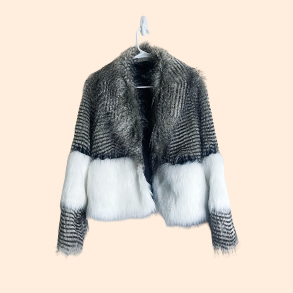 NEW Rachel Zoe Elton Faux Fur Jacket